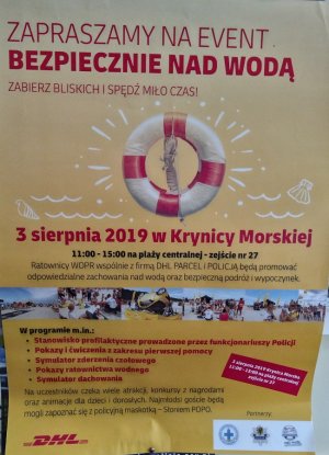 plakat informujący o spotkaniu w Krynicy Morskiej